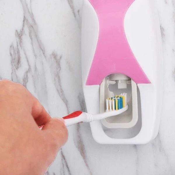 Automatic Toothpaste Dispenser & Holder – Wall-Mounted Toothbrush