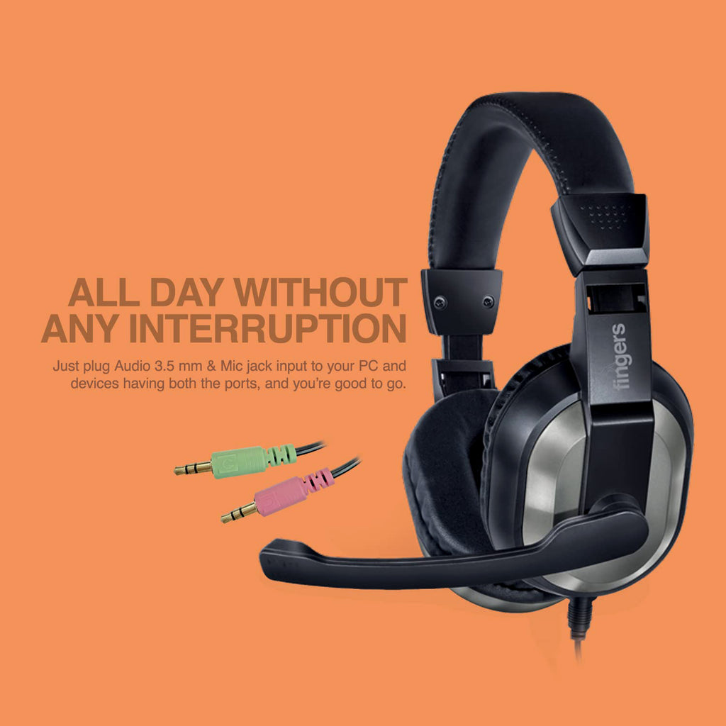 Wired Headset With Adjustable Headband  Noise-isolating Mic Set
